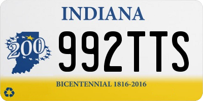 IN license plate 992TTS