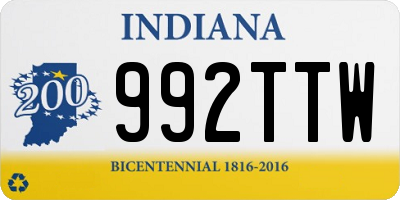 IN license plate 992TTW