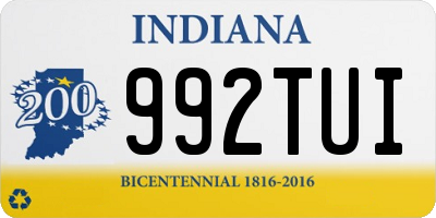 IN license plate 992TUI