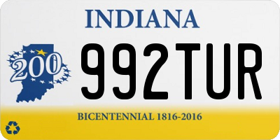 IN license plate 992TUR