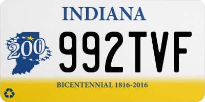 IN license plate 992TVF