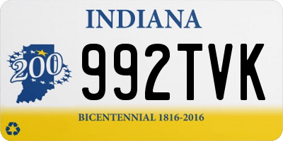 IN license plate 992TVK