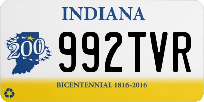 IN license plate 992TVR