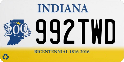 IN license plate 992TWD