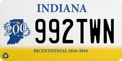 IN license plate 992TWN