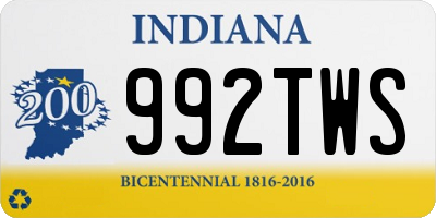 IN license plate 992TWS