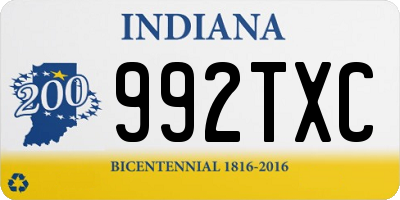 IN license plate 992TXC