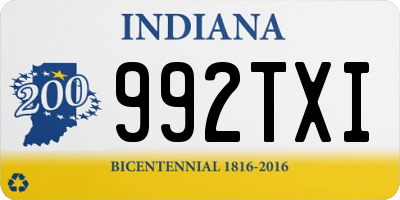 IN license plate 992TXI