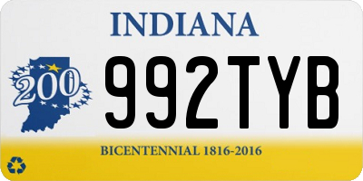 IN license plate 992TYB