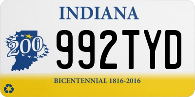 IN license plate 992TYD