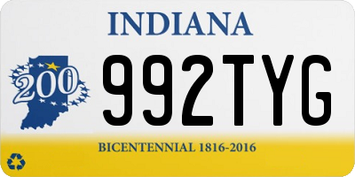 IN license plate 992TYG