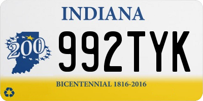 IN license plate 992TYK