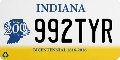 IN license plate 992TYR