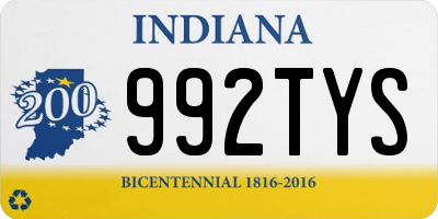 IN license plate 992TYS