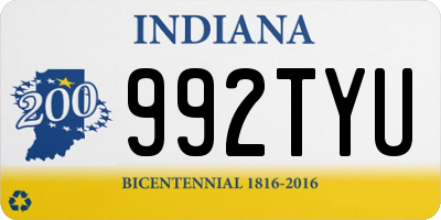 IN license plate 992TYU