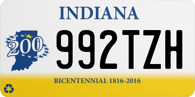 IN license plate 992TZH