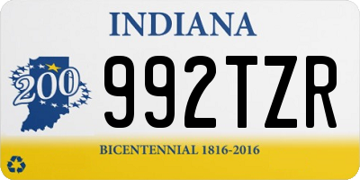 IN license plate 992TZR