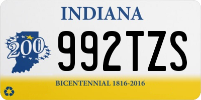 IN license plate 992TZS