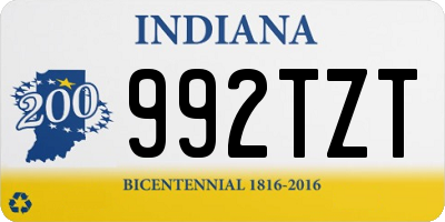 IN license plate 992TZT