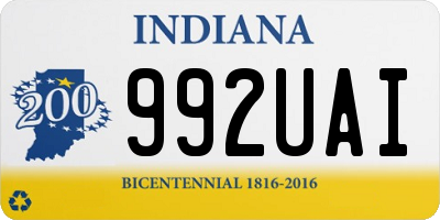 IN license plate 992UAI