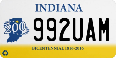 IN license plate 992UAM