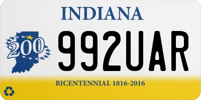 IN license plate 992UAR