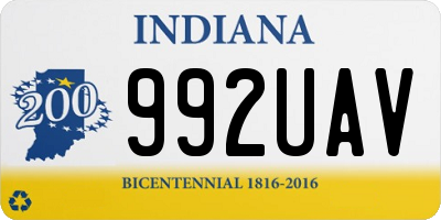 IN license plate 992UAV