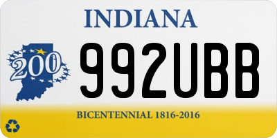 IN license plate 992UBB