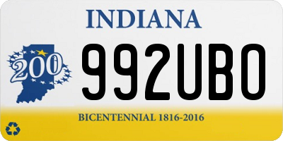IN license plate 992UBO