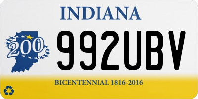 IN license plate 992UBV