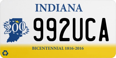IN license plate 992UCA