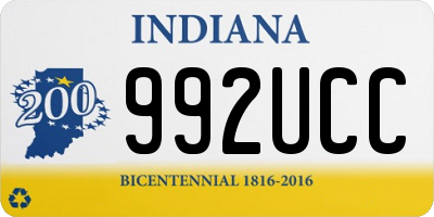 IN license plate 992UCC