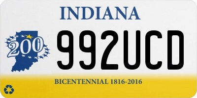 IN license plate 992UCD