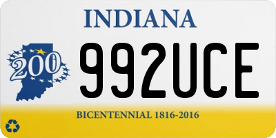 IN license plate 992UCE