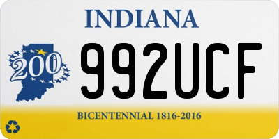 IN license plate 992UCF