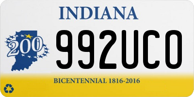 IN license plate 992UCO