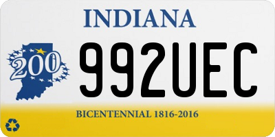 IN license plate 992UEC