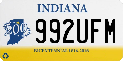 IN license plate 992UFM