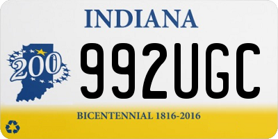 IN license plate 992UGC