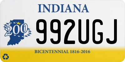 IN license plate 992UGJ