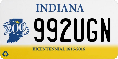 IN license plate 992UGN