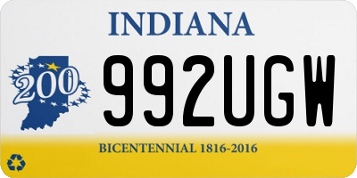 IN license plate 992UGW