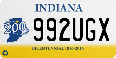 IN license plate 992UGX