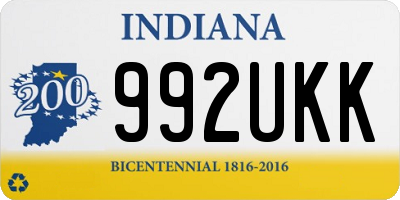 IN license plate 992UKK