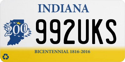 IN license plate 992UKS