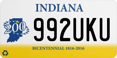 IN license plate 992UKU