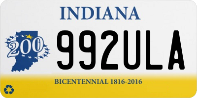 IN license plate 992ULA