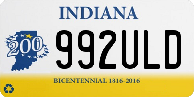 IN license plate 992ULD