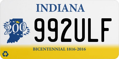 IN license plate 992ULF