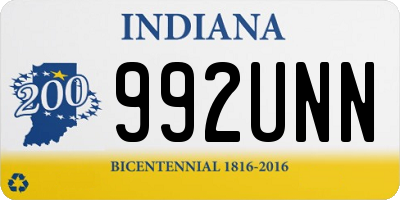 IN license plate 992UNN